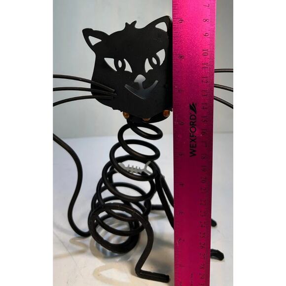 PartyLite STONES Candle Holder P8608 Metal Cat Skeleton Tea or Votive Halloween - Picture 10 of 10